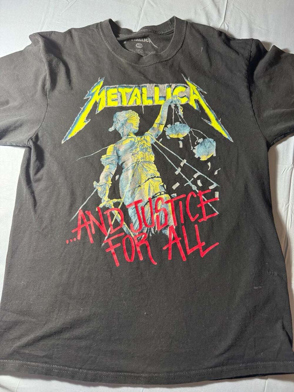 Metallica And Justice For All Tour Band T-Shirt Black Medium
